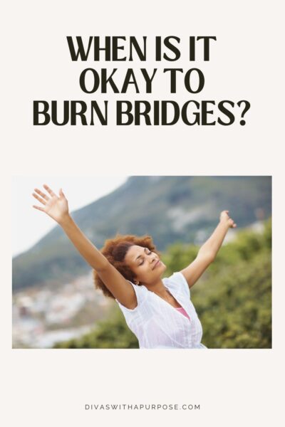 Woman releasing to signify feeling after burning bridges