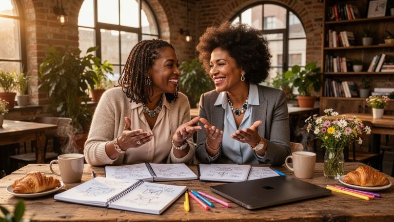 Black women entrepreneurs working together and supporting each other