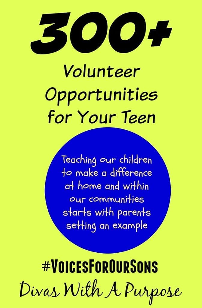 A collection of over 300 volunteer opportunities for teens to participate in within their local communities. #volunteer #givingback