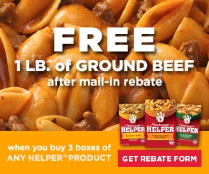 Free Ground Beef Rebate Form #helper #freebeef #ad