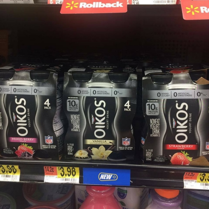 Dannon Oikos Nonfat Yogurt Drink 4 pack at Walmart