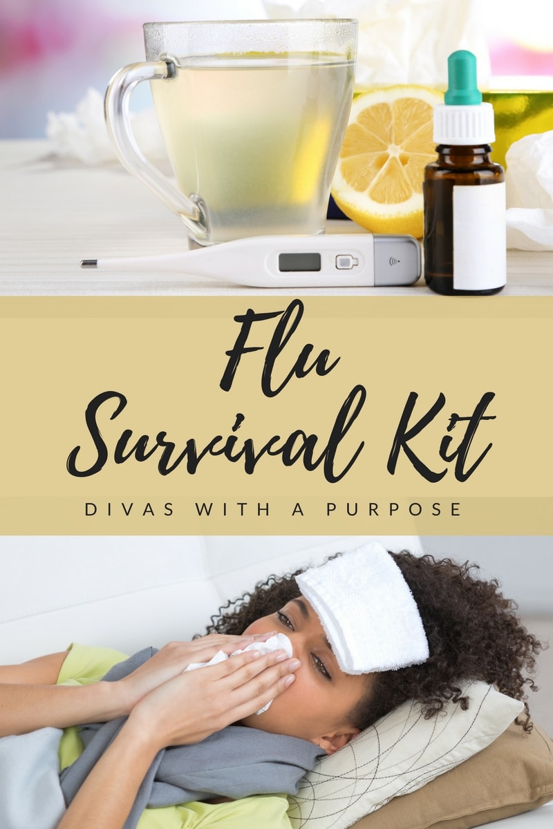 Your flu survival kit needs to have a few basic things to treat the worst of the symptoms and plenty of disinfectants to help control the germs when someone falls ill.