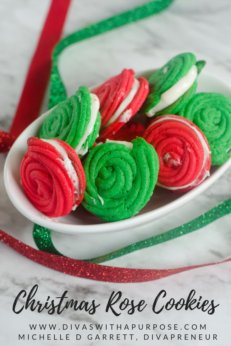 Christmas Rose Cookies HousefulOfCookies