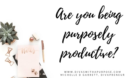 Are you being purposely productive with your time and actions? This article shares four simple ways to ensure you're not just busy but moving forward with your goals. #productivity #biztips #worklifebalance