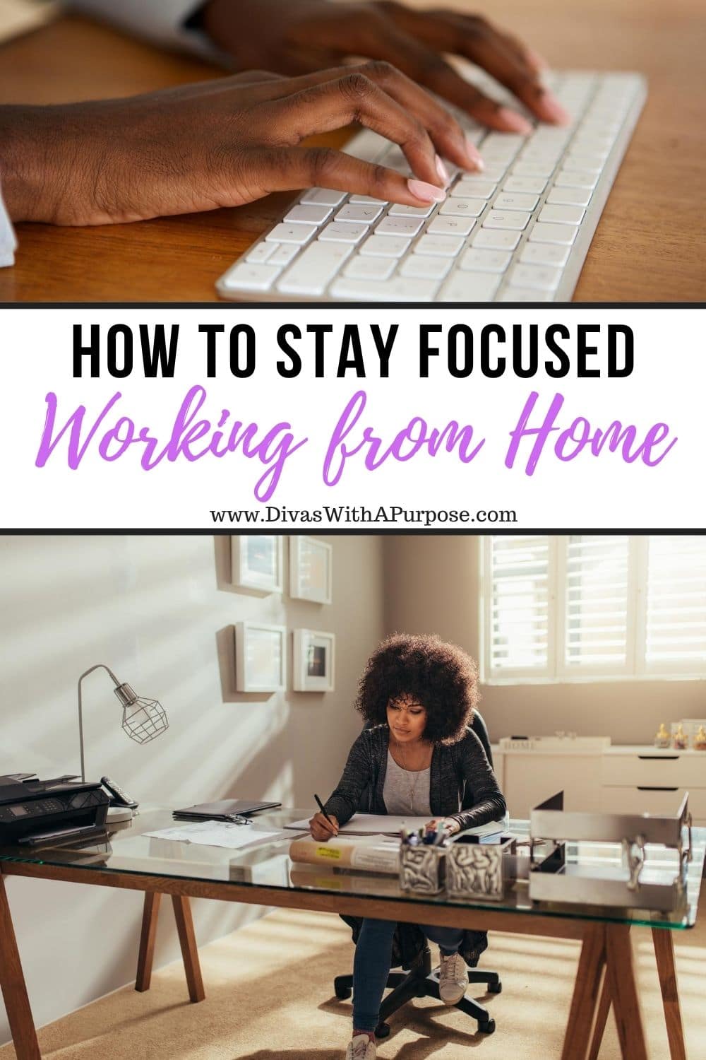 Working from home is exciting, but it can be overwhelming if you struggle with focus or discipline. Here are 6  ways to help you stay focused. #productivity #stayfocused #workfromhome