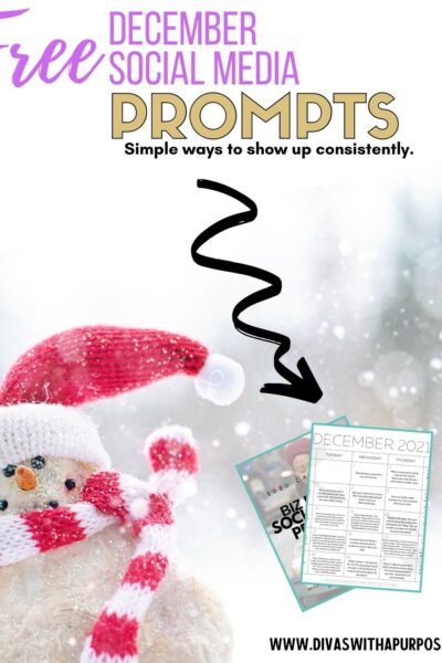 Here are December Social Media Prompts to help you show up consistently and prepare your social media content calendar for the month.
