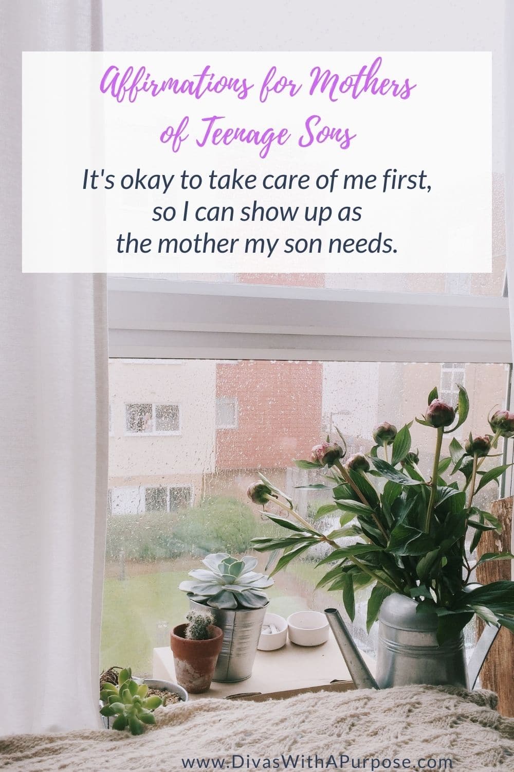 It's okay to take care of you first | 30 Days of Affirmations for Mothers of Teenage Sons