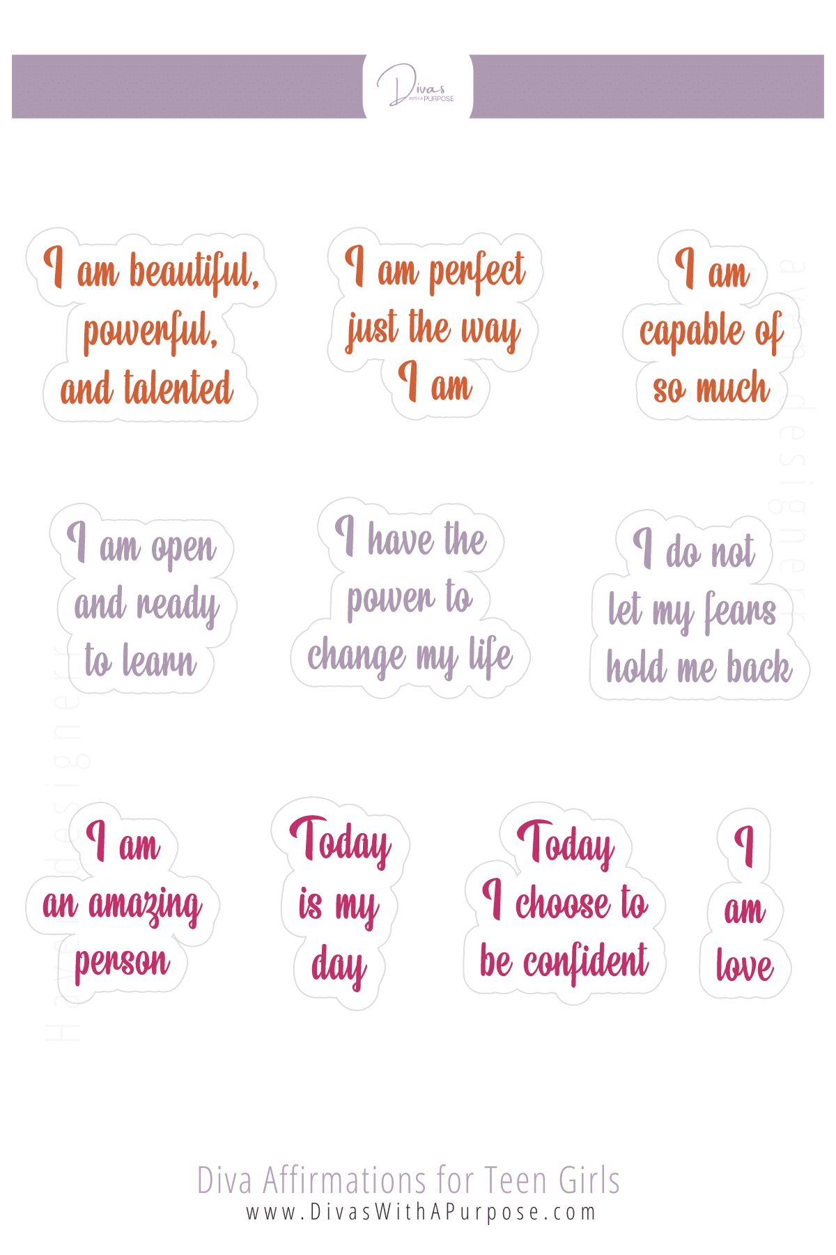 Mind over matter mantra stickers, positive affirmation stickers