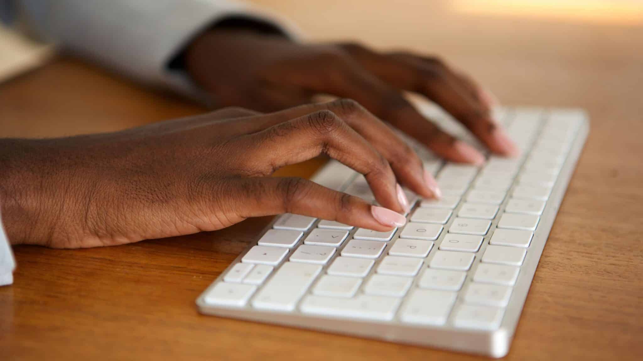 
Renter typing an ESA accommodation request email