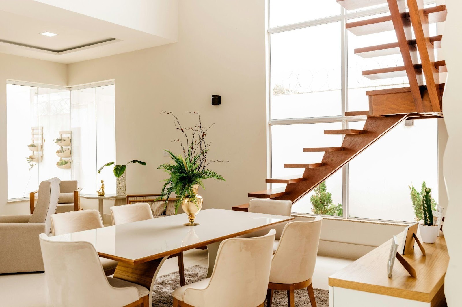 Modern living room with intentional décor and a calm, organized layout