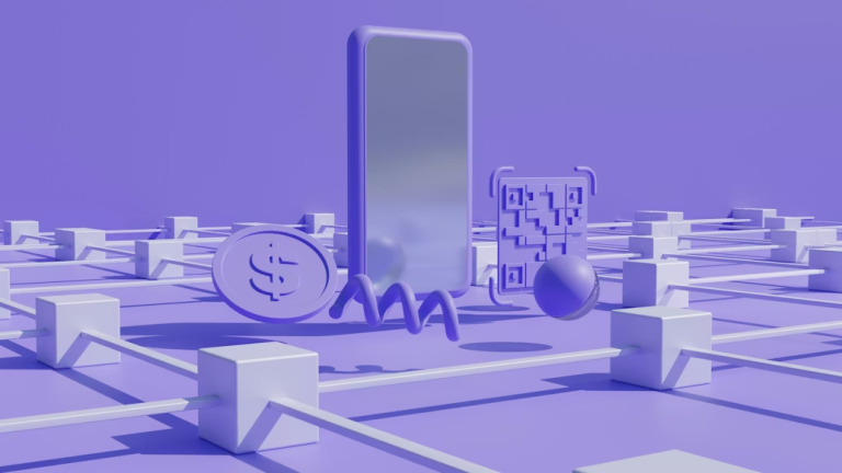 Abstract illustration of AI infrastructure and connected digital networks