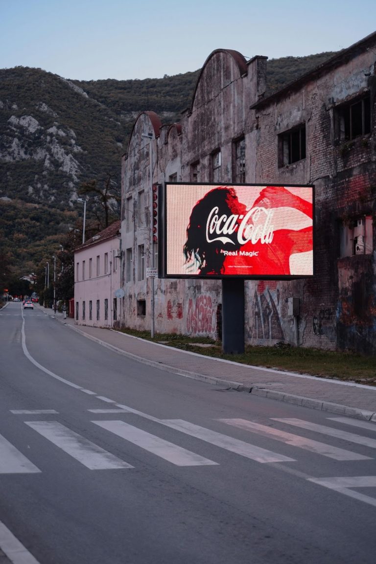 digital billboard advertisement on roadside demonstrating outdoor advertising strategy