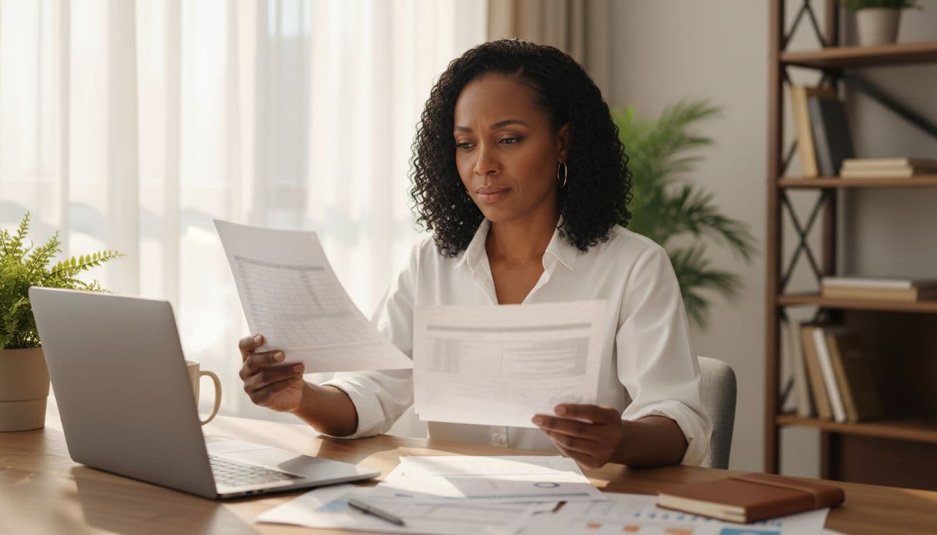 woman reviewing documents while considering self representation in personal injury case