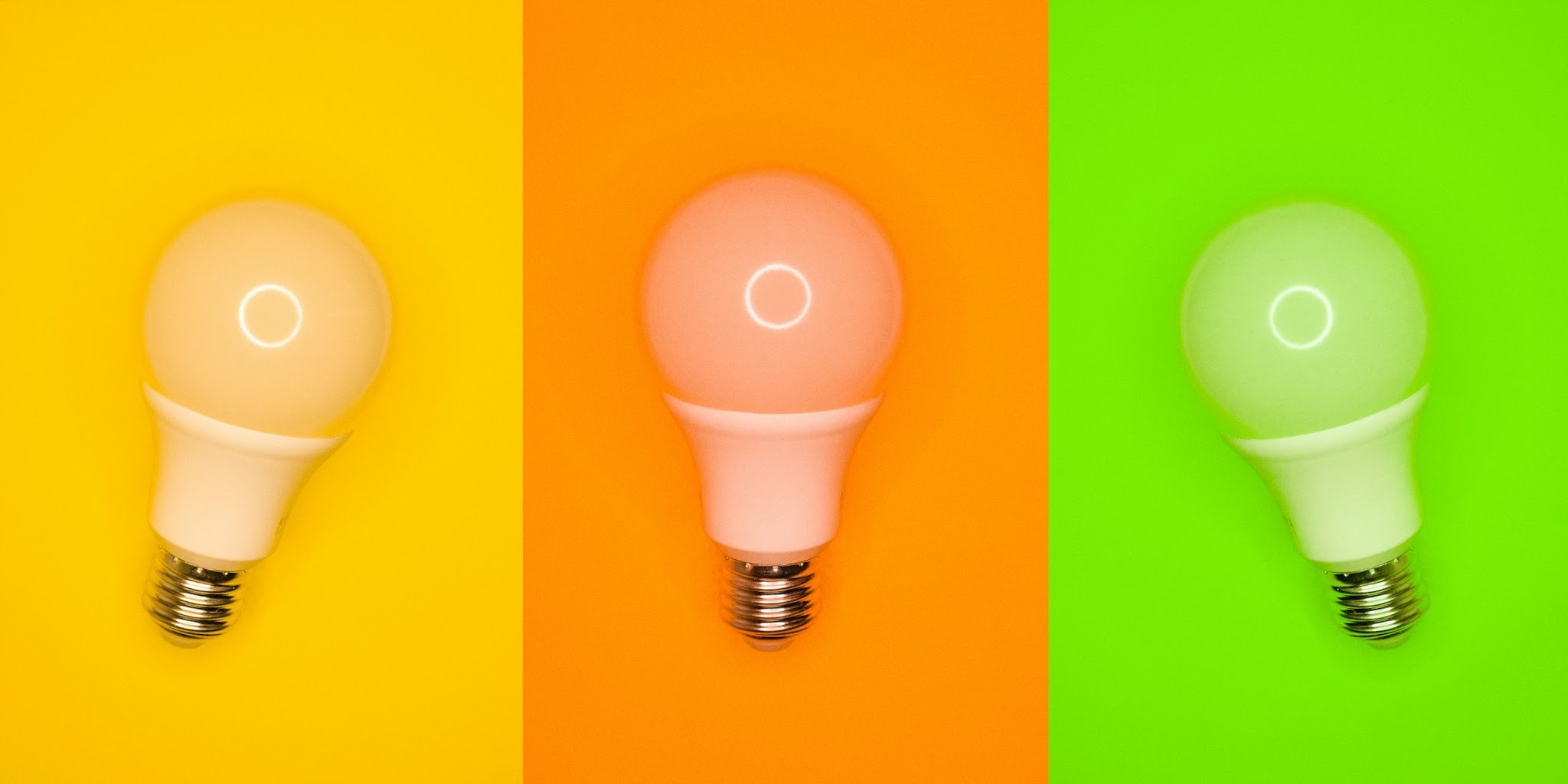 Colorful light bulbs representing creative marketing ideas and innovative business strategies