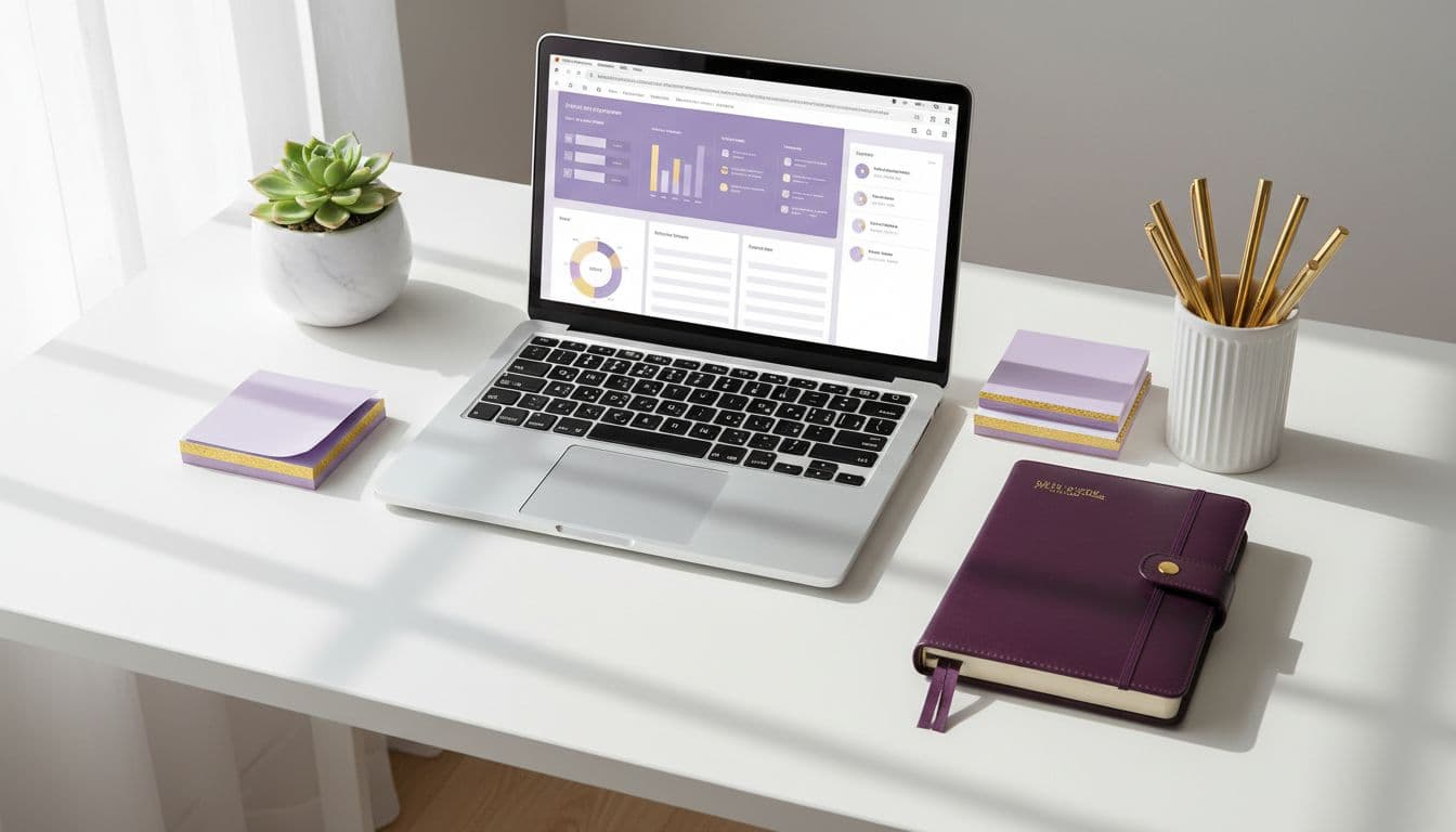 Organized workspace that supports productivity habits