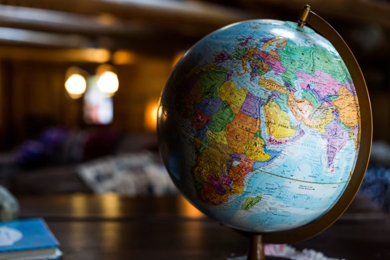 Globe representing global content strategy and international business expansion