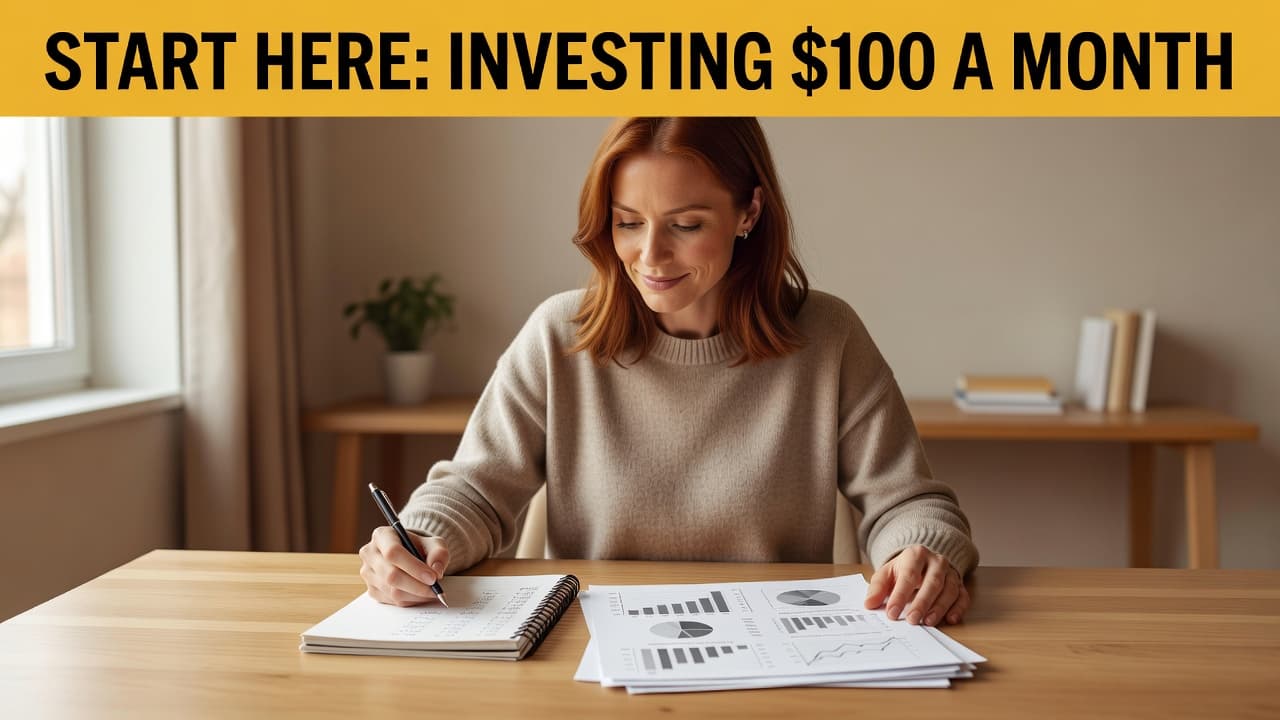 A woman at a wooden desk reviewing financial numbers in natural light.