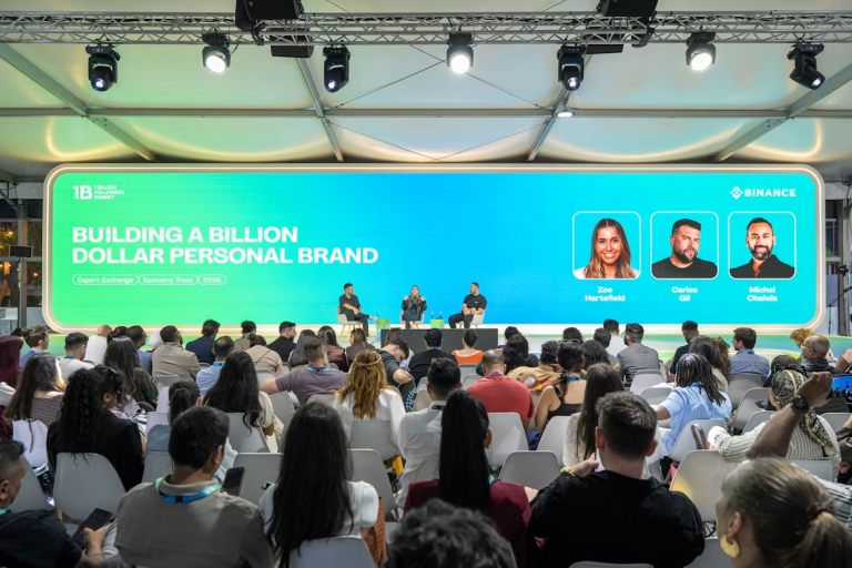 Large business conference demonstrating an immersive brand experience through event design and visual branding